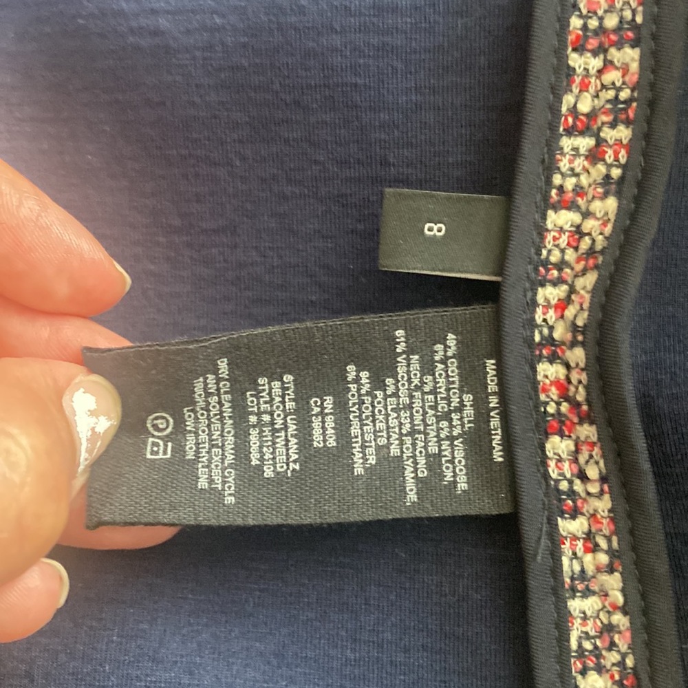 Theory-Ualana Z Beacon Tweed Zip-front Cropped Jacket 8 - Picture 10 of 12